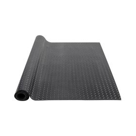 Diamond-Plate Rubber Flooring Roll, 3 mm x 4 ft x 6 ft Garage Floor Mat, SBR Rubber Garage Flooring Roll, Easy to Clean